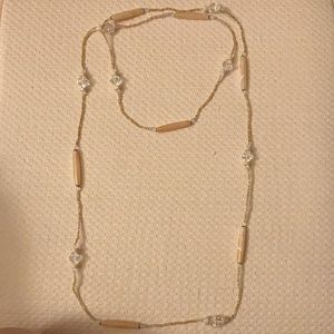 New Vintage long necklace with earth tone colors.